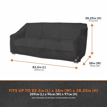 Modern Leisure Black Diamond Patio Loveseat Cover, Waterproof, 82.5 in. L x 38 in. W x 38.25 in. H, Black 3082